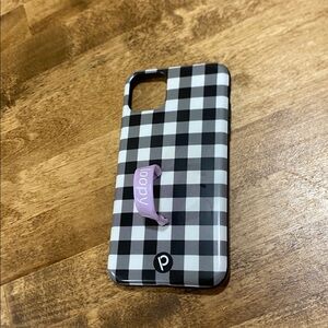 Loopy Plaid Black and White IPhone 11 Pro Max Case